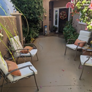 HTR Concrete Polishing Solutions - Courtyard was a ping tan, now a beautiful tan color! - Waterproofing Near Me - Hemet, California