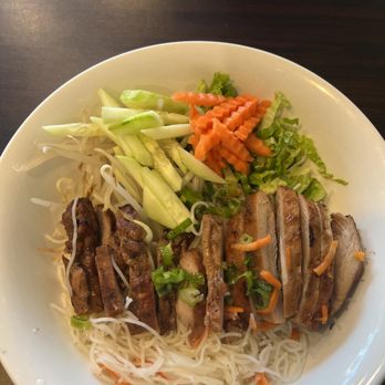 Double Bamboo - This is charbroiled chicken with carrots, cucumbers, bean sprouts and noodles - Vietnamese Near Me - Stanton, California