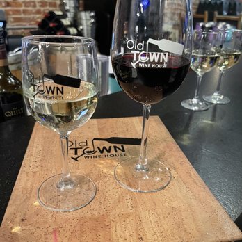 Old Town Wine House - White wine flight of 3 2oz pours a d a Cabernet. - Wine Bars Near Me - Lewisville, Texas