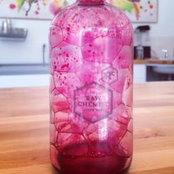 Raw Chemist Juice Bar - The after math of chugging a heart beet juice!
