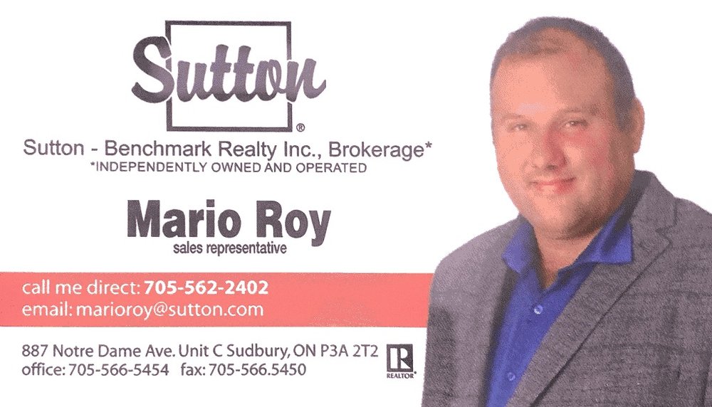 MARIO ROY SUTTON BENCHMARK REALTY Updated March 2024 887 Notre