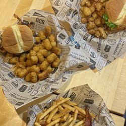 Wayback Burgers - FRIED CHEESE CURDS THE STEAKHOUSE BURGER TATER TOTS  CAJUN BURGER Spicy Melt  and garlic Romano fries