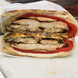 Grilled chicken panini