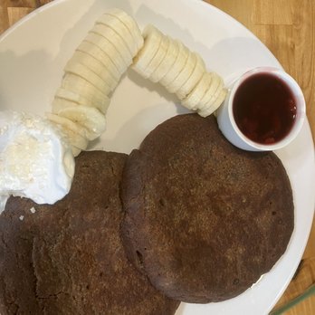 Cafe Elena - Almond Buckwheat Pancakes - Cafes Near Me - Columbus, Ohio Cafe Elena - Almond Buckwheat Pancakes - Cafes Near Me - Columbus, Ohio