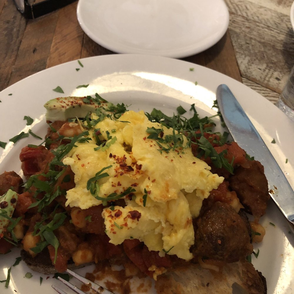 Kubeh - Tomato Chickpeas Stew with Scrambled Eggs, it's so delicious, I have had Middle Eastern food this was by far the best experience ever. - Middle Eastern Near Me - New York, New York