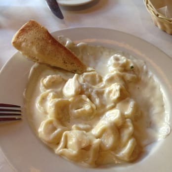 Florentine Trattoria - Cheese tortellini and Alfredo sauce with bread. - Italian Near Me - Saratoga, California