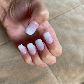 Happy Color Nail & Spa - french ombré sparkle - Nail Salons Near Me - Wading River, New York Happy Color Nail & Spa - french ombré sparkle - Nail Salons Near Me - Wading River, New York