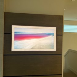 Frame TV on accent wall