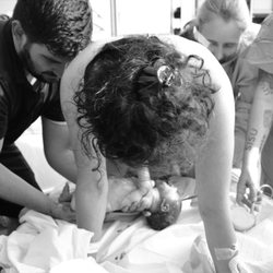 Joy Love Birth By Megan Hamzawi - Megan's class got the hubs so into the birth that he opted to catch our daughter as she came out!!! So cool for all of us