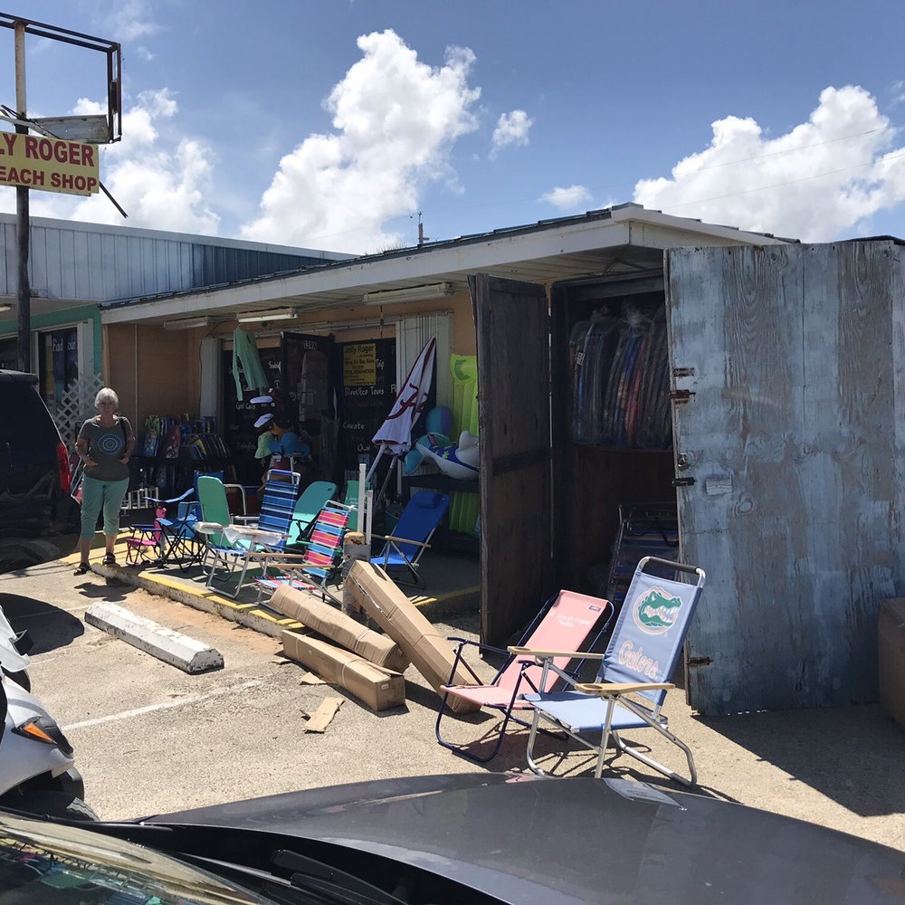 Jolly Roger Beach Shop - Building and sign - Beach Equipment Rentals Near Me - Eastpoint, Florida Jolly Roger Beach Shop - Building and sign - Beach Equipment Rentals Near Me - Eastpoint, Florida