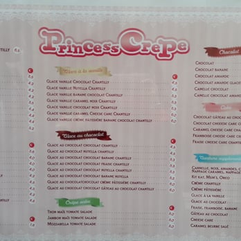 Princess Crêpe - Menu - Creperies Near Me - Paris, 75
