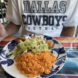 Nueva Era Taqueria - Lunch portion chicken flautas. Extra rice.