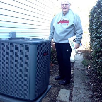 Bailey's Comfort Services - Mr. Frappel of Aiken, SC and his new 14 seer Amana heat pump! - Heating & Air Conditioning/HVAC Near Me - Augusta, Georgia