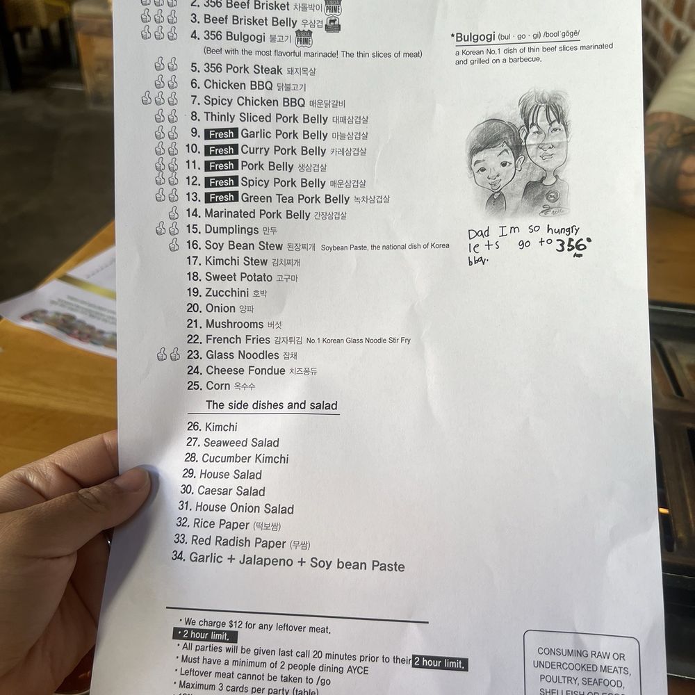 356 Korean BBQ & Bar - Menu - Korean Near Me - Eastvale, California