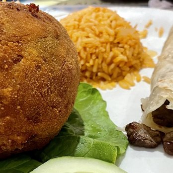La Corona - Stuffed avocado with beef fajita taco. - Mexican Near Me - Houston, Texas