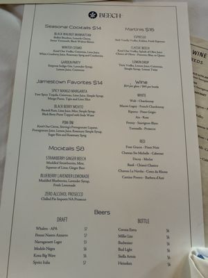Menu photo 2 Beech Jamestown, RI Menu photo 2 Beech Jamestown, RI