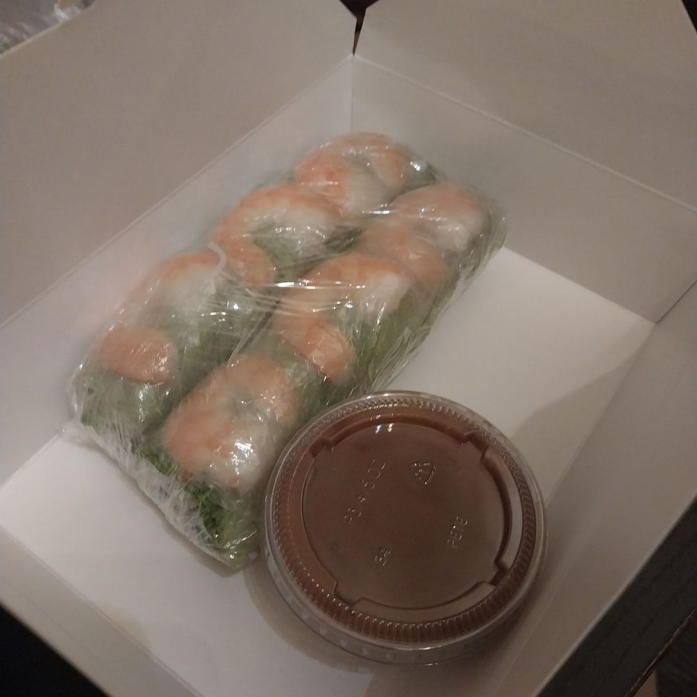 Spring rolls were great. Spring rolls were great.