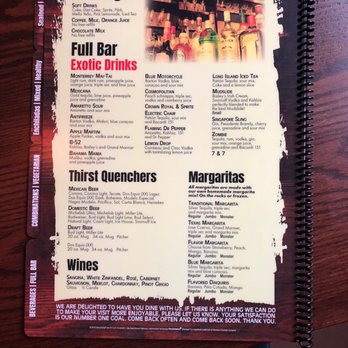 Monterrey Mexican Grill - Menu - Mexican Near Me - Reidsville, North Carolina