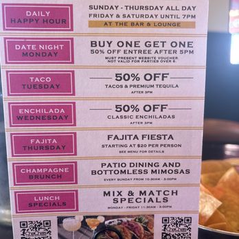 Cha Cha's Latin Kitchen - Weekly specials - Bars Near Me - Brea, California Cha Cha's Latin Kitchen - Weekly specials - Bars Near Me - Brea, California
