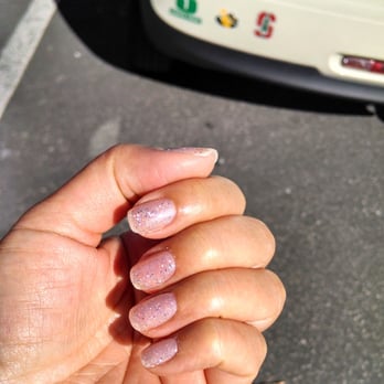 Tiffany's Nails - My favorite gel color for over a year - neutral with glitter on top. It goes with everything! And you can't tell when it's growing out. :) - Nail Salons Near Me - Capitola, California