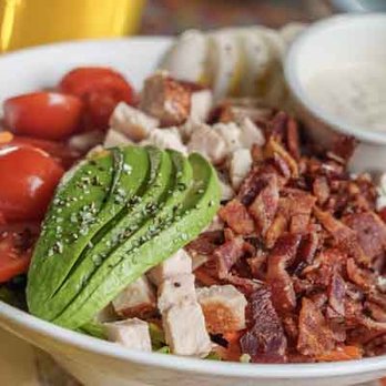 Cold Beers & Cheeseburgers - A delicious Cobb Salad with fresh sliced avocado. - Sports Bars Near Me - Euless, Texas