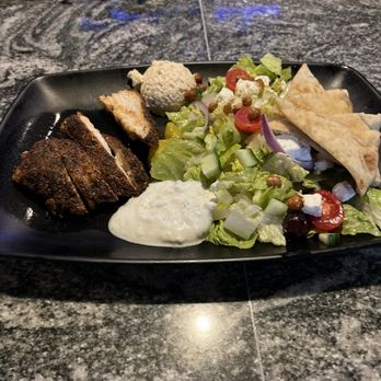 Table Six Kitchen + Bar - Greek Platter. Fresh and so good! Chicken was juicy and tender also! - New American Near Me - North Canton, Ohio Table Six Kitchen + Bar - Greek Platter. Fresh and so good! Chicken was juicy and tender also! - New American Near Me - North Canton, Ohio