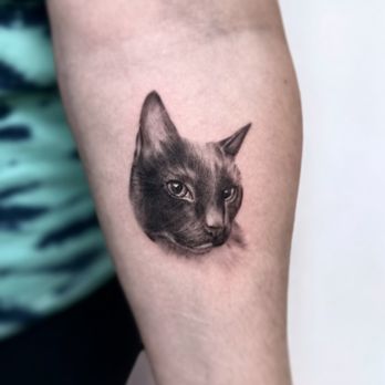 Paw Tattoo - Cat's portrait - Tattoo Near Me Paw Tattoo - Cat's portrait - Tattoo Near Me