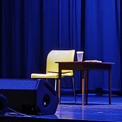 We stared at a chair for two hours at NJPAC. Actually, comedian Gary Gulman was a blast.