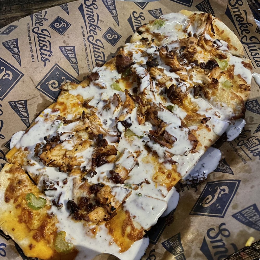 Smoke Justis - Buffalo Chicken Flatbread - Bars Near Me - Covington, Kentucky
