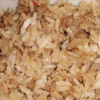 Mr Wok - Pork Fried Rice with pieces of the wok and someone else's food - Chinese Near Me - Spokane, Washington