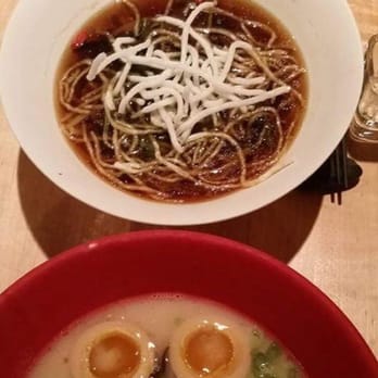Ippudo - Westside - The veggie is on top and my friends meat ramen on bottom. Veggie was more expensive but tasteless, smaller and barely and vegetables. - Ramen Near Me - New York, New York Ippudo - Westside - The veggie is on top and my friends meat ramen on bottom. Veggie was more expensive but tasteless, smaller and barely and vegetables. - Ramen Near Me - New York, New York
