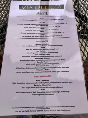 Menu photo 1 Via Delizia Portland, OR