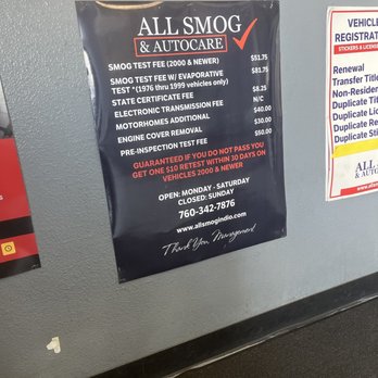 All Smog Center - Smog prices - Smog Check Stations Near Me - Indio, California