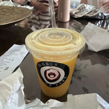 Bagels on Park - Mango orange ginger juice - Coffee & Tea Near Me - Weehawken, New Jersey