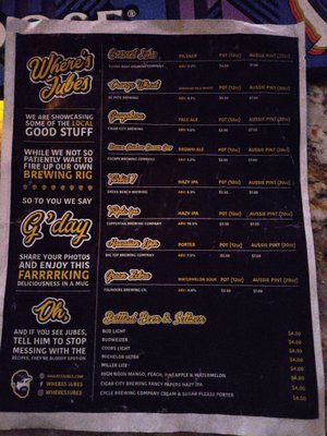 Menu photo 7 Where’s Jubes St. Petersburg, FL