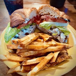 Made to order Chicken Salad sandwich on a croissant.