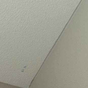 Eguez Painting - They didn't cover and put the wall color on the ceiling. The lines are not correct and it looks very bad. - Painters Near Me