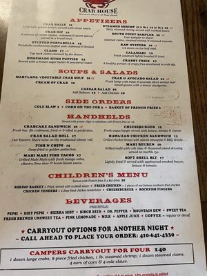 Menu photo 8 Assateague Crab House Berlin, MD