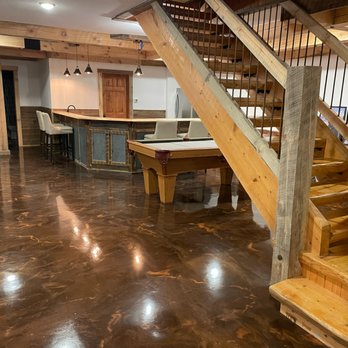 Emcon - Basement Remodel - Epoxy floors, new bar, new fireplace, custom kennels - General Contractors Near Me - Nevis, Minnesota Emcon - Basement Remodel - Epoxy floors, new bar, new fireplace, custom kennels - General Contractors Near Me - Nevis, Minnesota