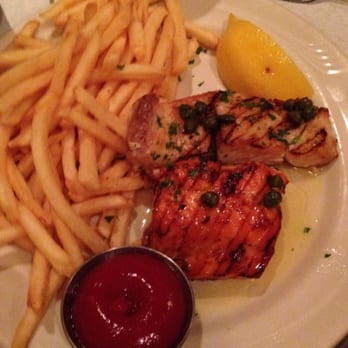 Blue Point Grill - Mixed grill salmon and mulloway - French fries were meh - Seafood Near Me - Princeton, New Jersey