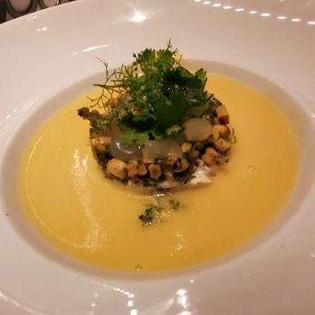 The Union League - Sweet corn soup with crabmeat and other yummy ingredients - Social Clubs Near Me - Philadelphia, Pennsylvania