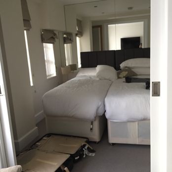 Nell Gwynn House - Bedroom, one step up from the 'living room'.  You can request a mattress top that kind of combines the two beds.  Kind of. - Apartments Near Me - London, XGL