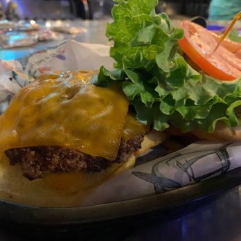 Tacky Jacks - TJ's Burger with cheddar. Great for the price! - Seafood Near Me - Gulf Shores, Alabama Tacky Jacks - TJ's Burger with cheddar. Great for the price! - Seafood Near Me - Gulf Shores, Alabama