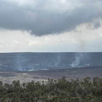 Volcano House - View from deck outside - Hotels Near Me - Hawaii Natl Park, Hawaii