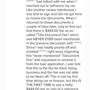 iLending Car Refinancing - Undisclosed fees tactic. - Auto Loan Providers Near Me - Centennial, Colorado