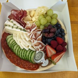 Charcuterie for two? This beautiful little box is available right from the case. Go picnic like a rock star. Charcuterie for two? This beautiful little box is available right from the case. Go picnic like a rock star.