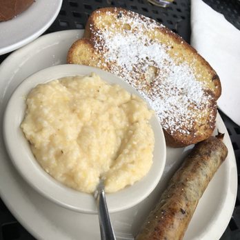Thumbs Up Diner - French toast, cheese grits, chicken sausage - Breakfast & Brunch Near Me - Atlanta, Georgia