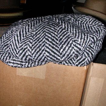 Classic Hats For Men - Here's a large black/white herringbone wool in a 8-panel cap, sometimes called a newsboy or Gatsby. - Hats Near Me - Des Moines, Iowa Classic Hats For Men - Here's a large black/white herringbone wool in a 8-panel cap, sometimes called a newsboy or Gatsby. - Hats Near Me - Des Moines, Iowa