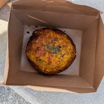 La Maison by Cafe Dear Leon - Crab dip bagel, $11.50. - Coffee & Tea Near Me - Baltimore, Maryland