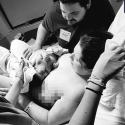 Dauphin County Doulas - The first photo of me holding my daughter